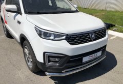 Тюнинг внедорожника Защита переднего бампера Changan CS55 2018г- наст. время 