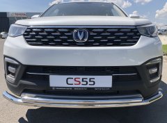 Тюнинг внедорожника Защита переднего бампера Changan CS55 2018г- наст. время 
