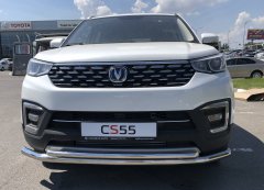 Тюнинг внедорожника Защита переднего бампера Changan CS55 2018г- наст. время 