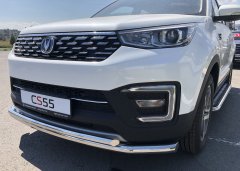 Тюнинг внедорожника Защита переднего бампера Changan CS55 2018г- наст. время 