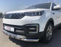 Тюнинг внедорожника Защита переднего бампера Changan CS55 2018г- наст. время 