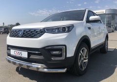 Тюнинг внедорожника Защита переднего бампера Changan CS55 2018г- наст. время 