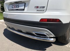 Тюнинг внедорожника Защита заднего бампера Changan CS55 2018г- наст. время 