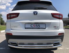 Тюнинг внедорожника Защита заднего бампера Changan CS55 2018г- наст. время 