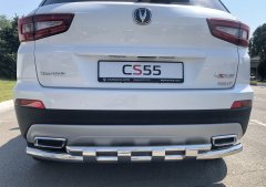 Тюнинг внедорожника Защита заднего бампера Changan CS55 2018г- наст. время 