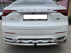 Тюнинг внедорожника Защита заднего бампера Haval F7, F7X  2019