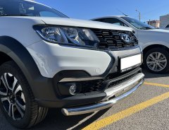 Тюнинг внедорожника Защита переднего бампера LADA Largus Cross 2021