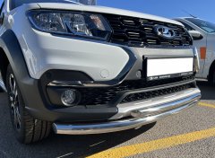 Тюнинг внедорожника Защита переднего бампера LADA Largus Cross 2021