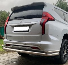 Тюнинг внедорожника Защита заднего бампера Mitsubishi Pajero Sport 2021