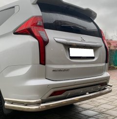 Тюнинг внедорожника Защита заднего бампера Mitsubishi Pajero Sport 2021