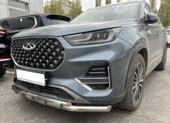 Тюнинг внедорожника Защита переднего бампера Chery Tiggo 8 Pro 2021
