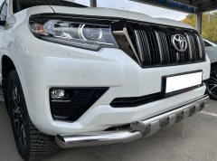 Тюнинг внедорожника Защита переднего бампера Toyota Land Cruiser Prado 150 2017