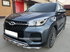 Тюнинг внедорожника Защита переднего бампера Chery Tiggo 4 2019 Рестайлинг