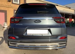 Тюнинг внедорожника Защита заднего бампера Chery Tiggo 4 2019 Рестайлинг