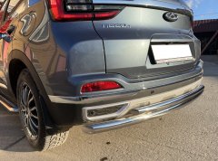 Тюнинг внедорожника Защита заднего бампера Chery Tiggo 4 2019 Рестайлинг