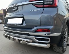 Тюнинг внедорожника Защита заднего бампера Chery Tiggo 4 2019 Рестайлинг