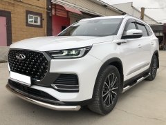 Тюнинг внедорожника Защита переднего бампера Chery Tiggo 8 Pro Max 2022, Tiggo 8 Pro Max Рестайлинг 2024