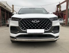 Тюнинг внедорожника Защита переднего бампера Chery Tiggo 8 Pro Max 2022, Tiggo 8 Pro Max Рестайлинг 2024