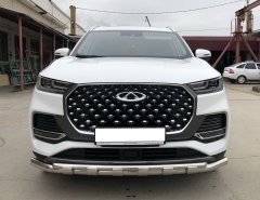 Тюнинг внедорожника Защита переднего бампера Chery Tiggo 8 Pro Max 2022, Tiggo 8 Pro Max Рестайлинг 2024