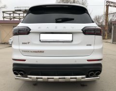 Тюнинг внедорожника Защита заднего бампера Chery Tiggo 8 Pro Max 2022, Tiggo 8 Pro Max Рестайлинг 2024