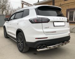 Тюнинг внедорожника Защита заднего бампера Chery Tiggo 8 Pro Max 2022, Tiggo 8 Pro Max Рестайлинг 2024