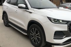 Тюнинг внедорожника Пороги с накладным листом Chery Tiggo 8 Pro Max 2022, Tiggo 8 Pro Max Рестайлинг 2024