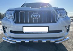Тюнинг внедорожника Защита переднего бампера Toyota Land Cruiser Prado 150 2017