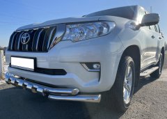 Тюнинг внедорожника Защита переднего бампера Toyota Land Cruiser Prado 150 2017