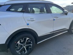 Тюнинг внедорожника Защита штатного порога труба KIA Sportage 2022 комплектация GT-Line (кроме комплектации Style и X-Line)