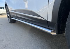 Тюнинг внедорожника Защита штатного порога труба KIA Sportage 2022 комплектация GT-Line (кроме комплектации Style и X-Line)