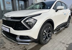 Тюнинг внедорожника Порог труба с проступью KIA Sportage 2022 комплектация GT-Line (кроме комплектации Style и X-Line)