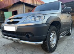 Тюнинг внедорожника Защита переднего бампера Chevrolet Niva 2010
