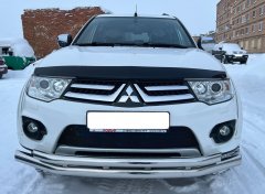 Тюнинг внедорожника Защита переднего бампера Mitsubishi Pajero Sport 2008