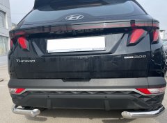 Тюнинг внедорожника Защита заднего бампера Hyundai Tucson 2021