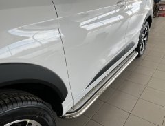 Тюнинг внедорожника Пороги с накладным листом JAC JS6 2022