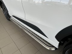 Тюнинг внедорожника Пороги с накладным листом JAC JS6 2022