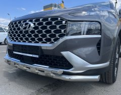 Тюнинг внедорожника Защита переднего бампера Hyundai Santa Fe 2021