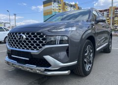 Тюнинг внедорожника Защита переднего бампера Hyundai Santa Fe 2021