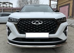 Тюнинг внедорожника Защита переднего бампера Chery Tiggo 7 Pro Max 2022