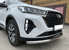 Тюнинг внедорожника Защита переднего бампера Chery Tiggo 7 Pro Max 2022