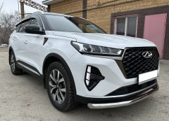 Тюнинг внедорожника Защита переднего бампера Chery Tiggo 7 Pro Max 2022