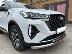 Тюнинг внедорожника Защита переднего бампера Chery Tiggo 7 Pro Max 2022