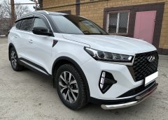 Тюнинг внедорожника Защита переднего бампера Chery Tiggo 7 Pro Max 2022