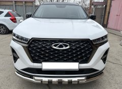 Тюнинг внедорожника Защита переднего бампера Chery Tiggo 7 Pro Max 2022