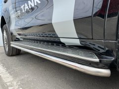 Тюнинг внедорожника Защита штатного порога труба Tank 500 2023 (комплектация Premium, Urban)