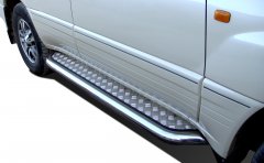 Тюнинг внедорожника Пороги с накладным листом Lexus LX 470 1998-2007
