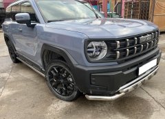 Тюнинг внедорожника Защита штатного порога труба Haval H3 2024