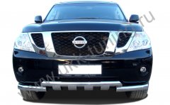 Тюнинг внедорожника Защита переднего бампера Nissan Patrol 2010