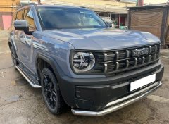 Тюнинг внедорожника Пороги с накладным листом Haval H3 2024