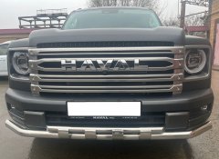 Тюнинг внедорожника Защита переднего бампера Haval H9 2024